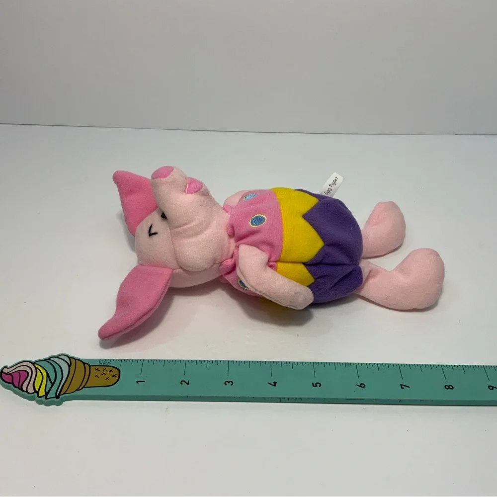 Disney Store Winnie the Pooh Easter Egg Outfit Piglet 8” Mini Bean Bag Plush Toy - Picture 7 of 7